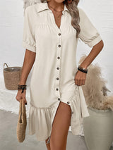 Verena | Vestido camisero boho con botones
