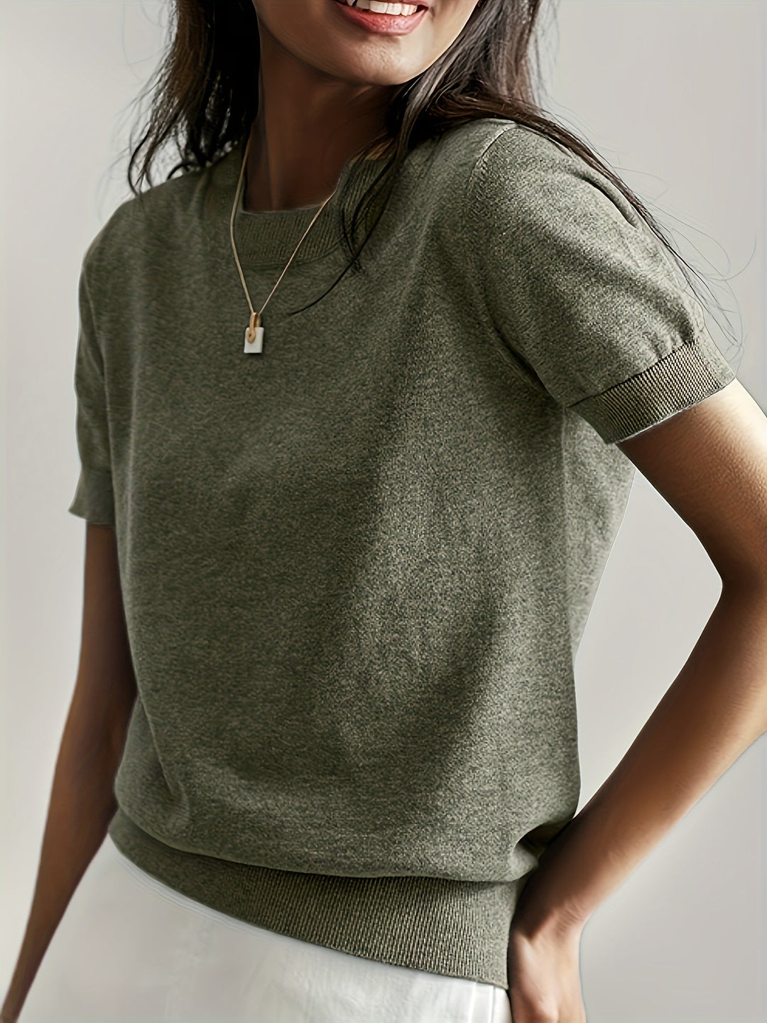 Lucila | Sweater de punto fino manga corta