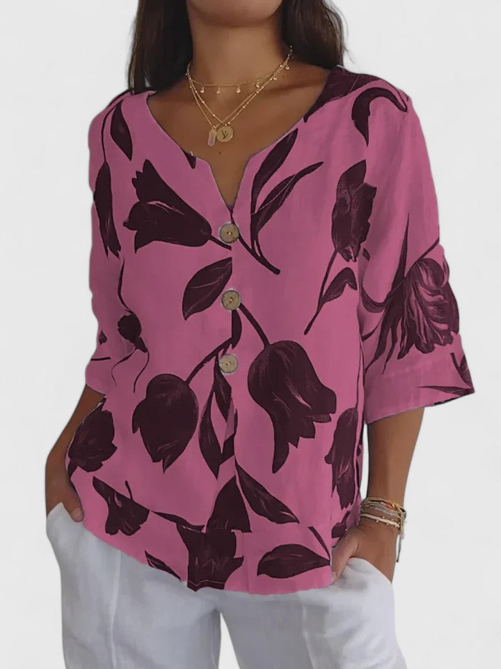 Geraldine | Blusa floral escote V