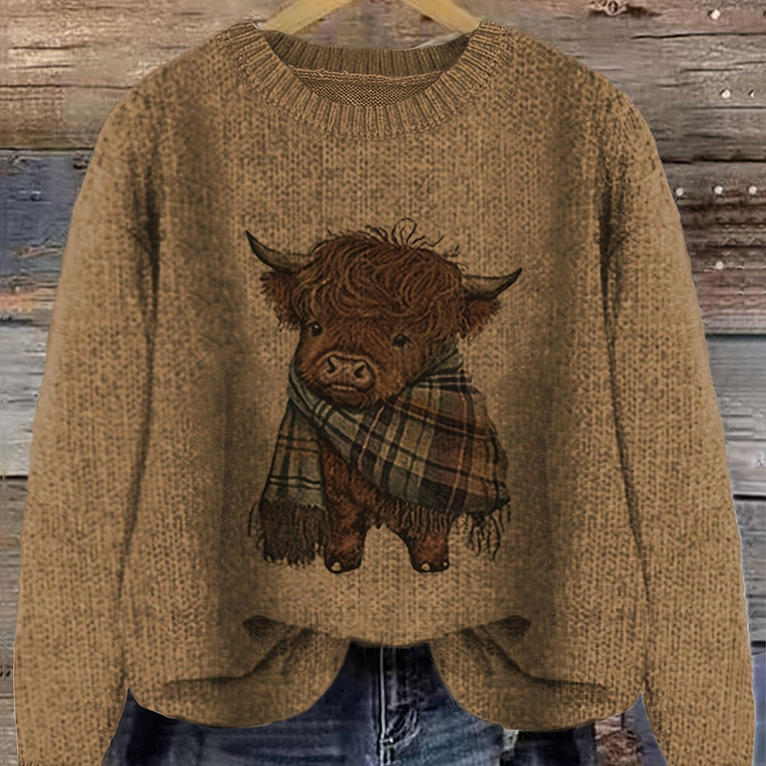 Kiara | Sweater cuello redondo holgado