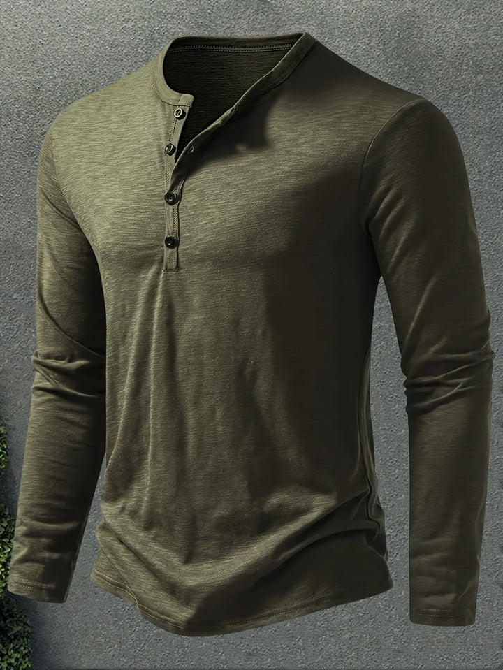 Gerardo | Polera henley de manga larga