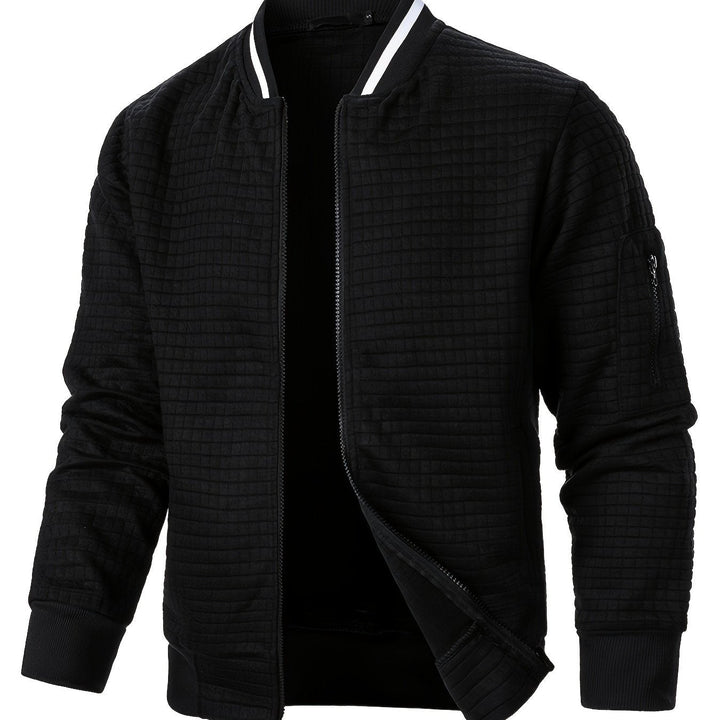 Anthony | Chaqueta bomber con textura y cierre completo
