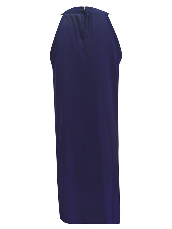Marta Elena | Vestido sin mangas con escote aplicado