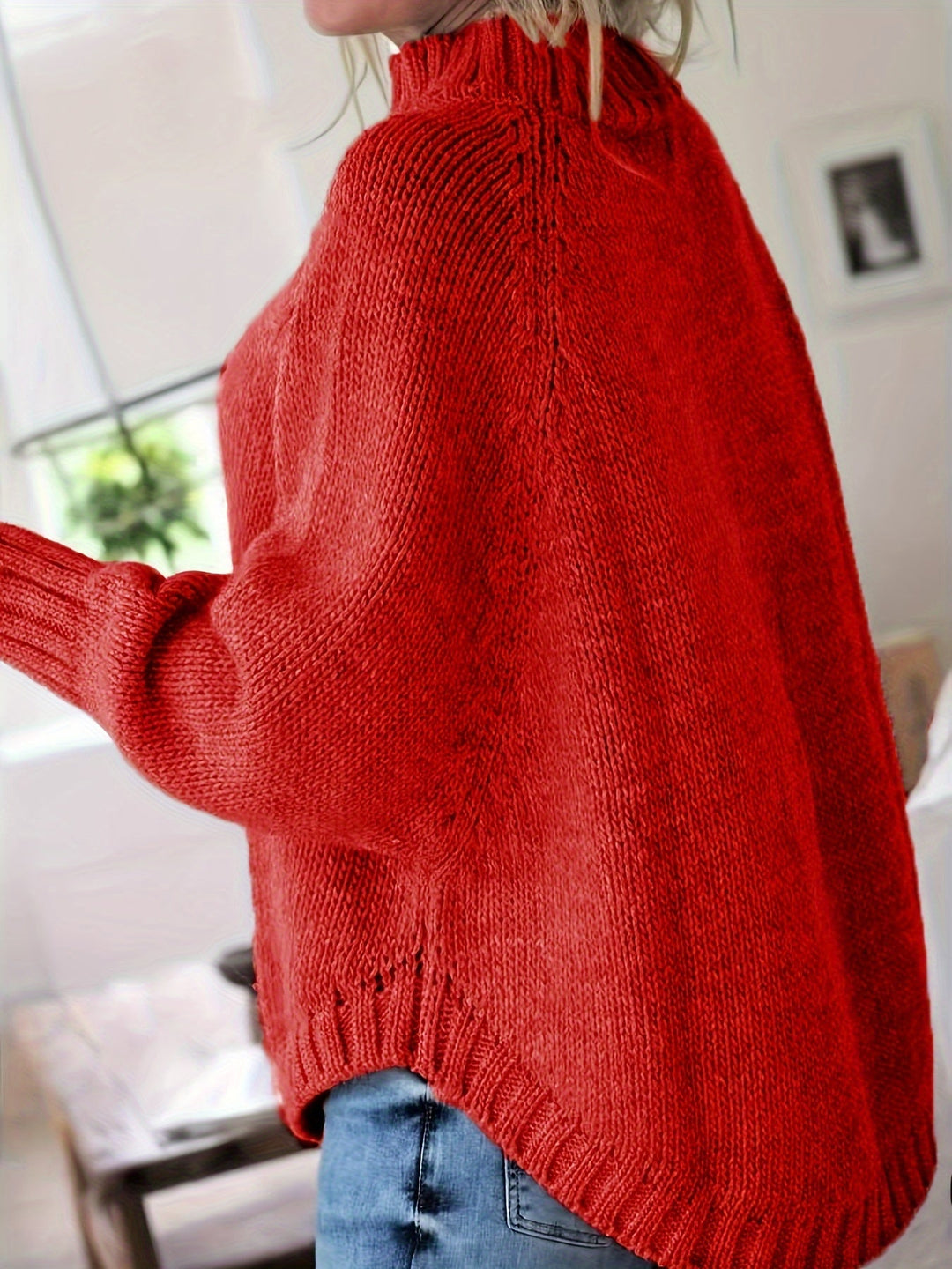 Eugenia | Sweater de punto trenzado con cuello alto