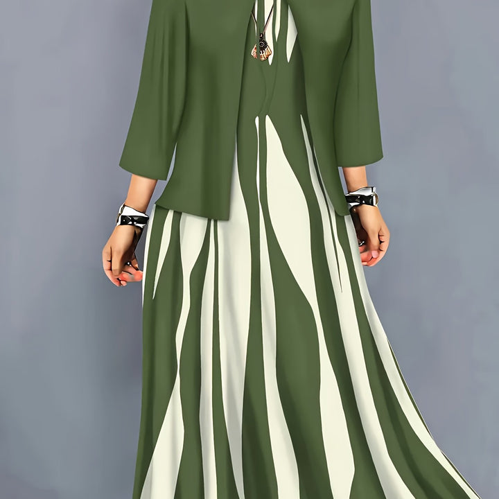 María Ignacia | Conjunto de vestido elegante dos piezas