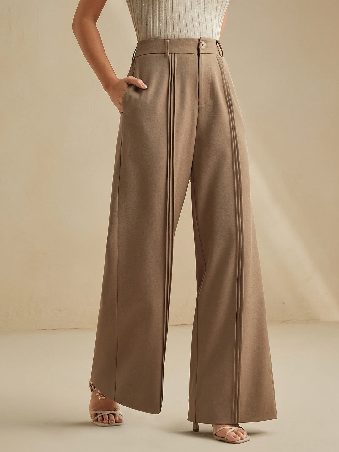 Amaranta | Pantalones anchos con pinzas