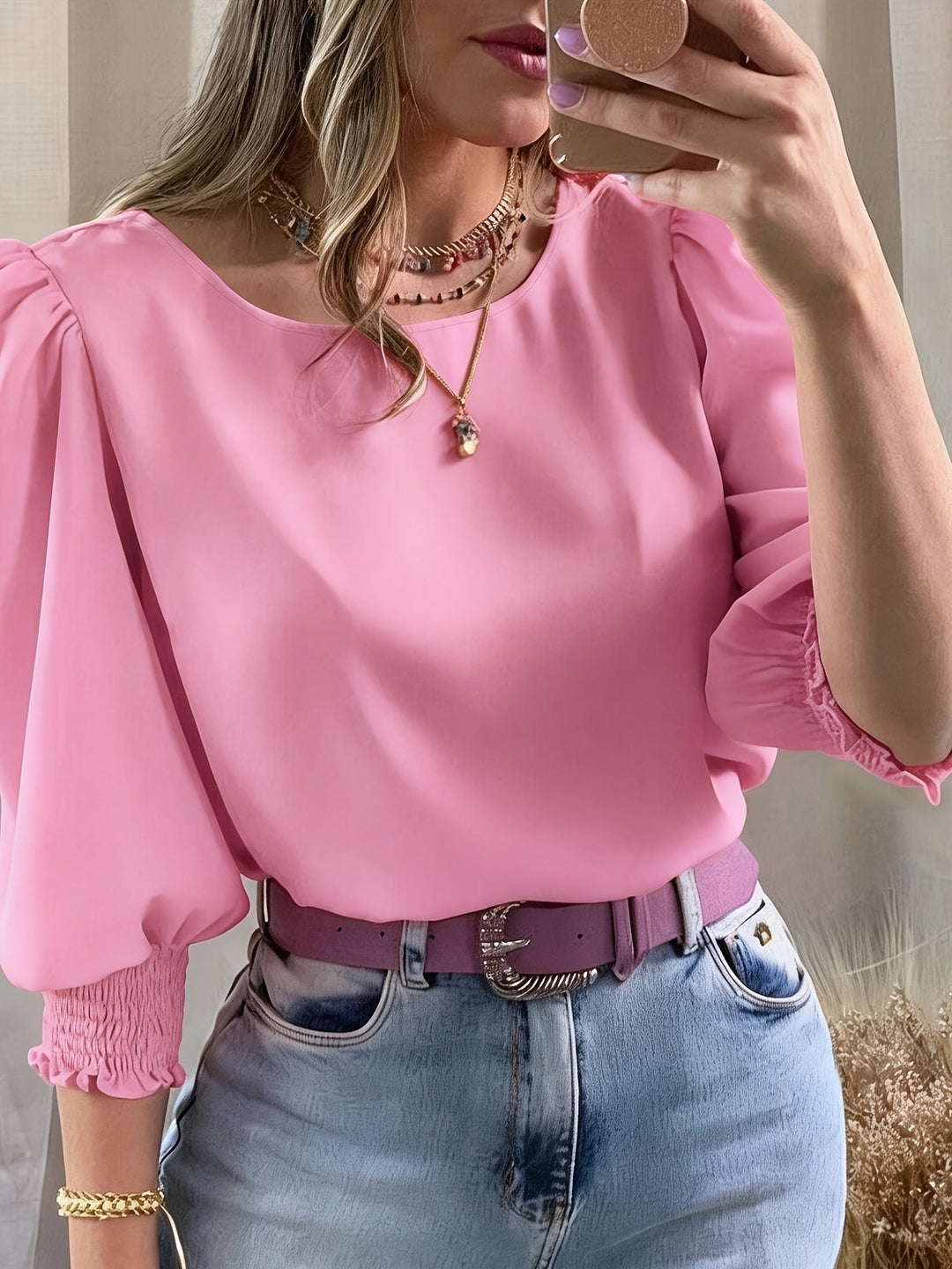 Cataleya | Blusa de mangas abullonadas