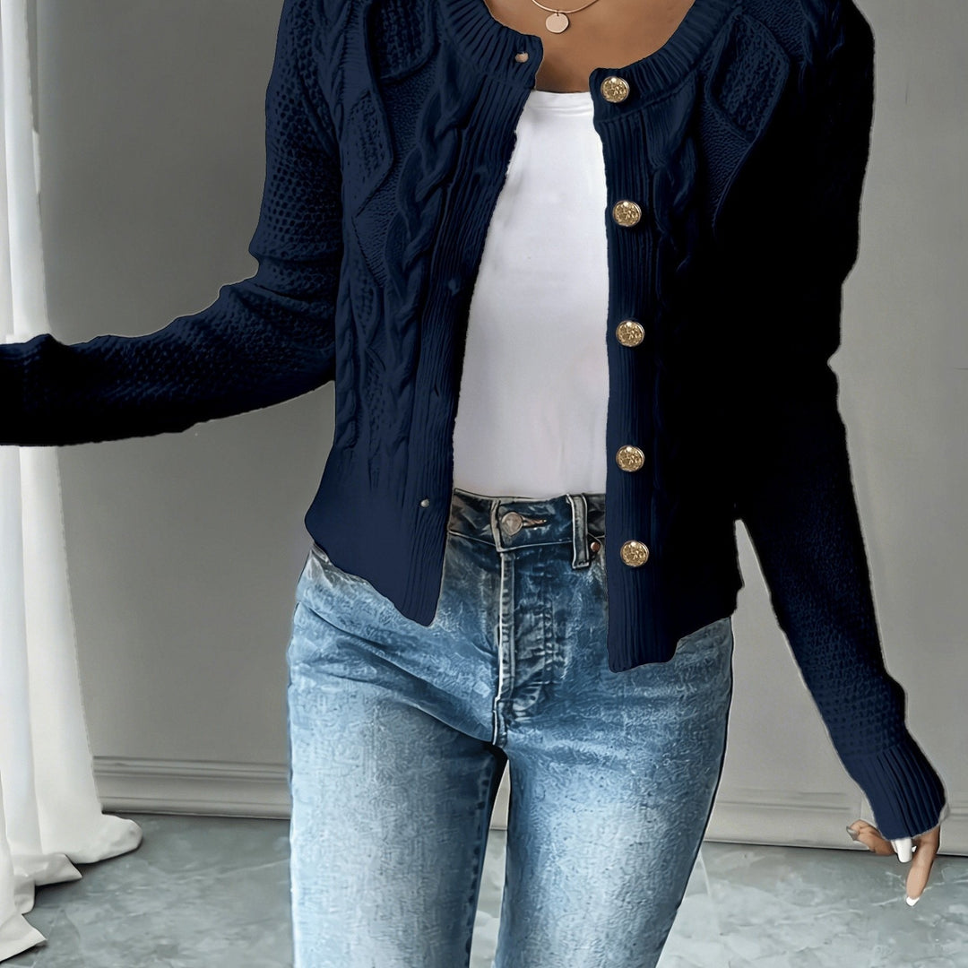 Begoña | Cardigan de punto trenzado con botones