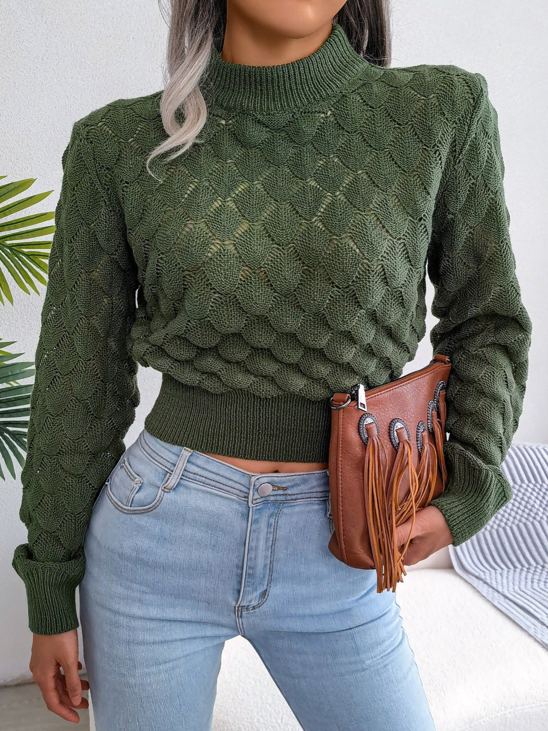 Astrid | Sweater cropped texturado