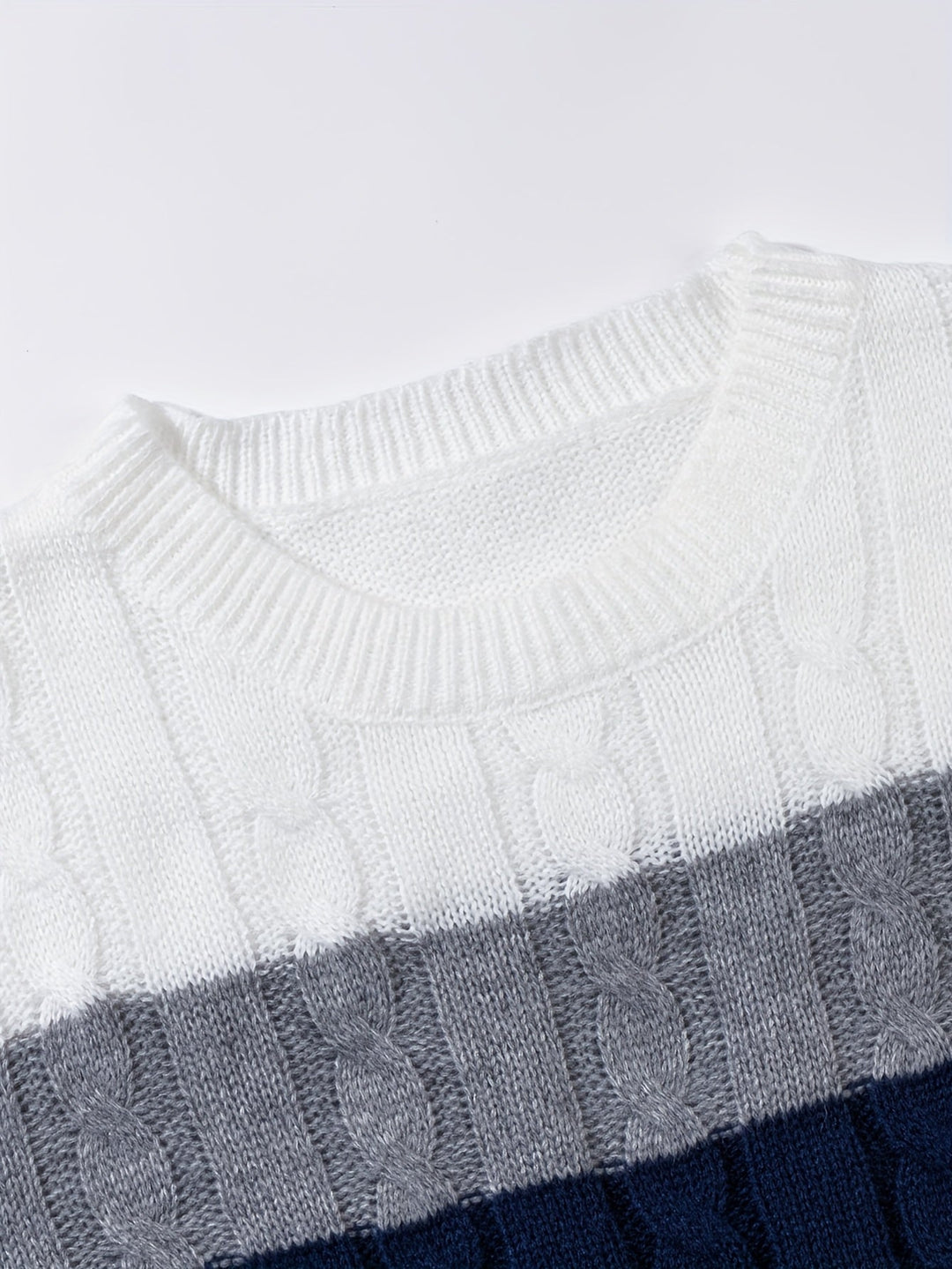 Catrilaf | Sweater de punto trenzado con bloques de color