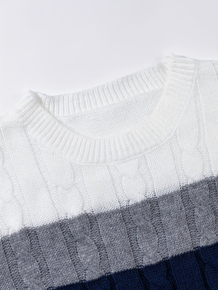 Catrilaf | Sweater de punto trenzado con bloques de color