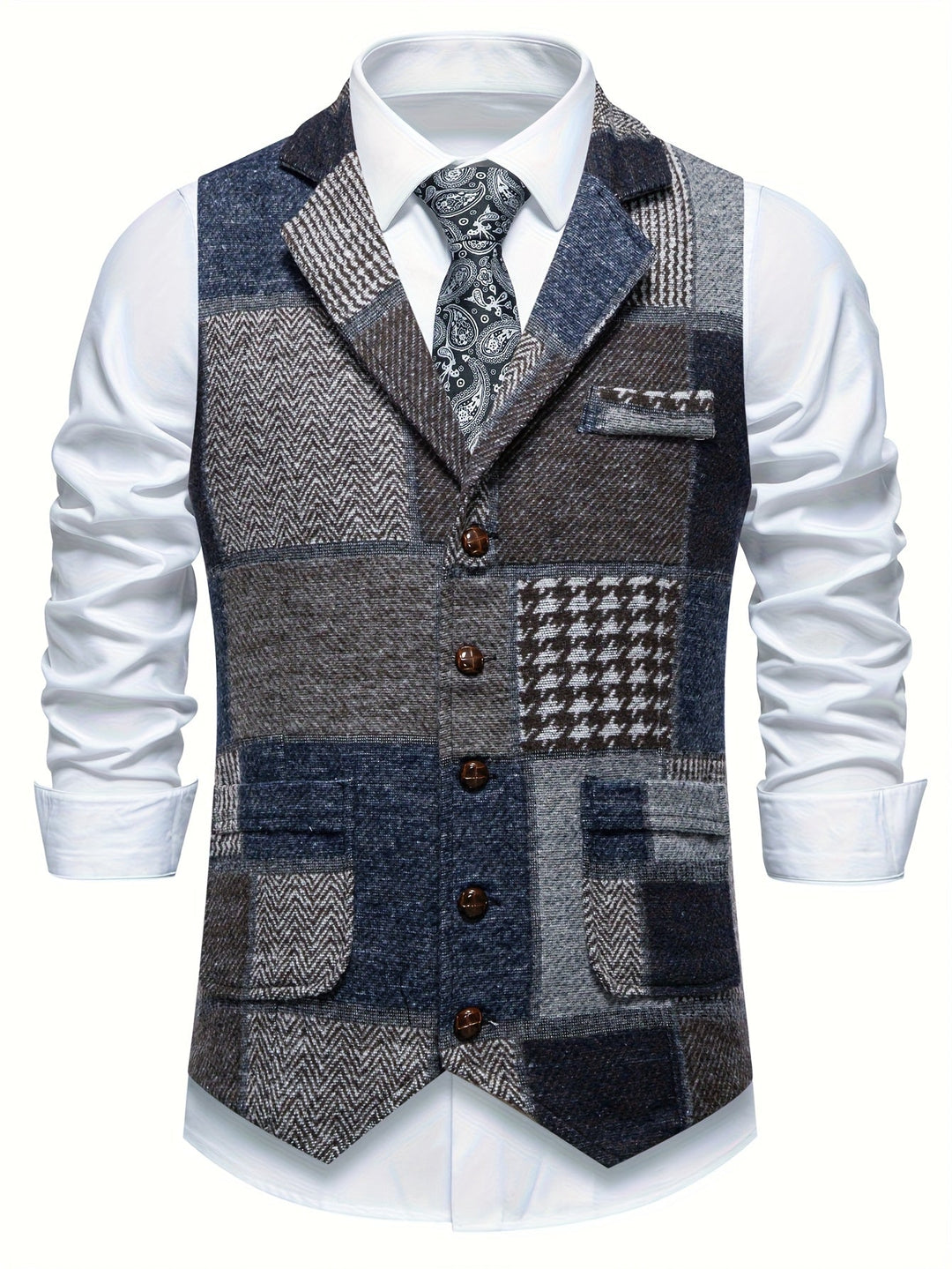 Dermidio | Chaleco de patchwork con espiga