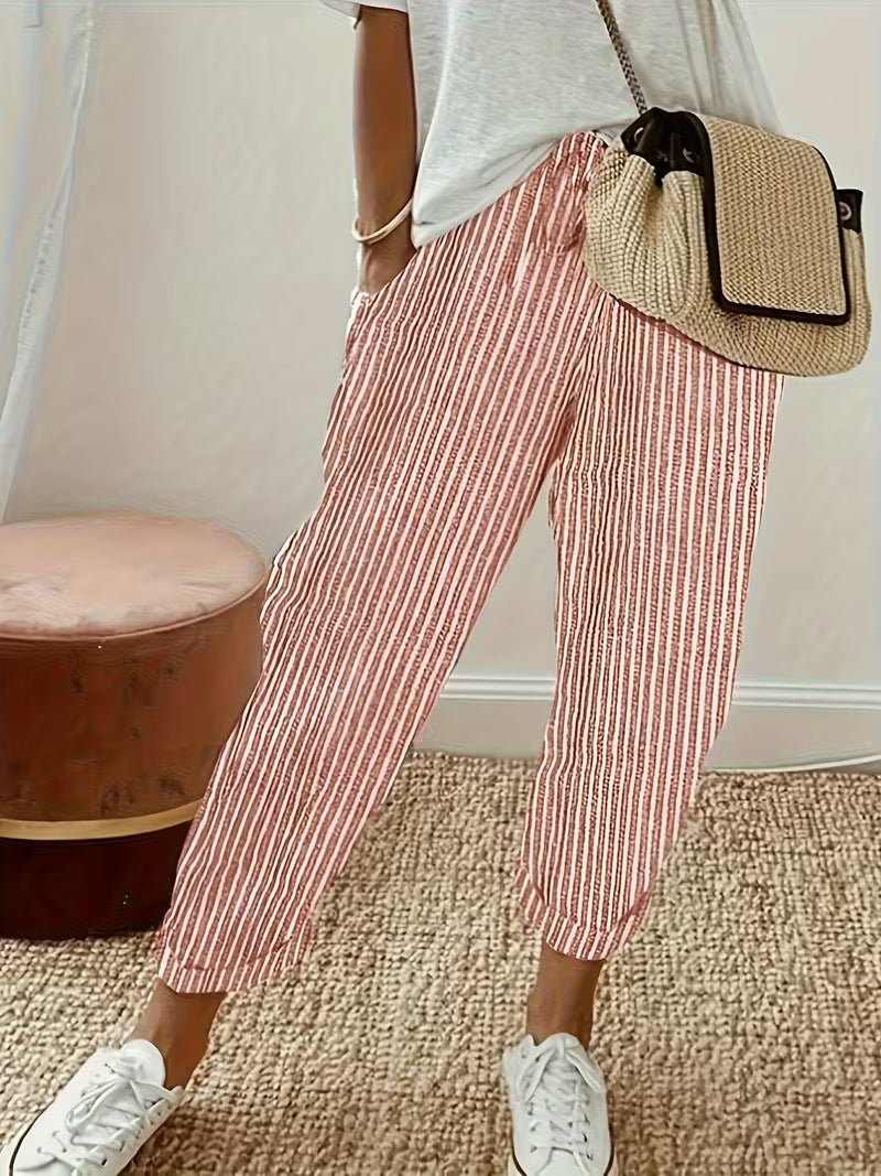 Amalia | Pantalón a rayas de pierna ancha