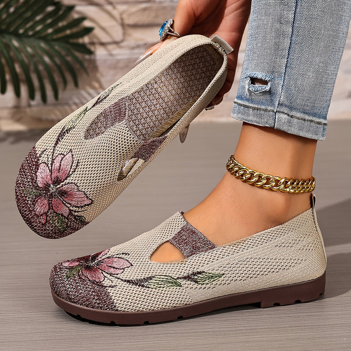 Alexandra | Balerinas bordadas sin cordones