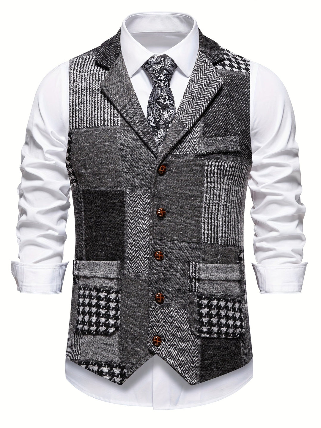 Dermidio | Chaleco de patchwork con espiga