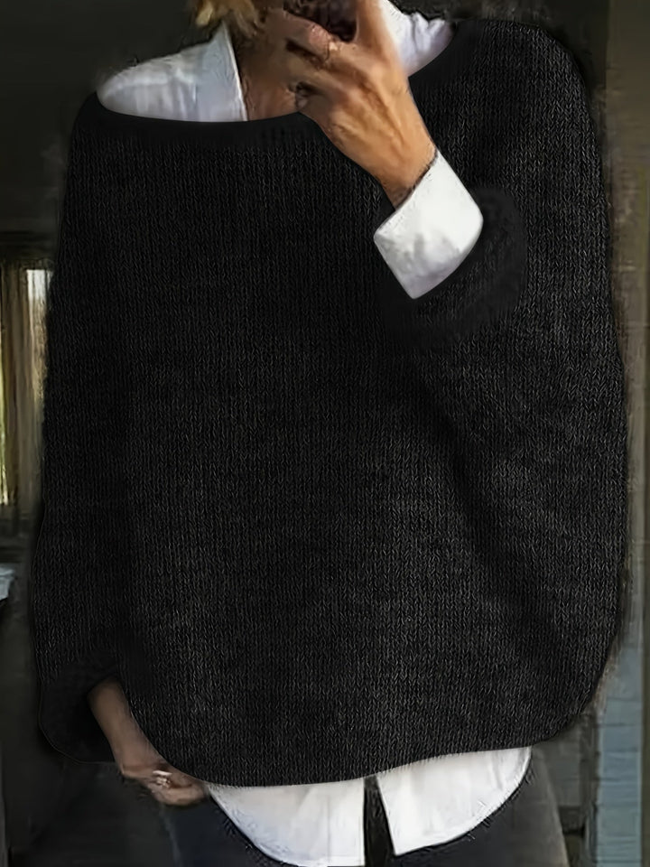 Escarlet | Sweater cuello redondo holgado
