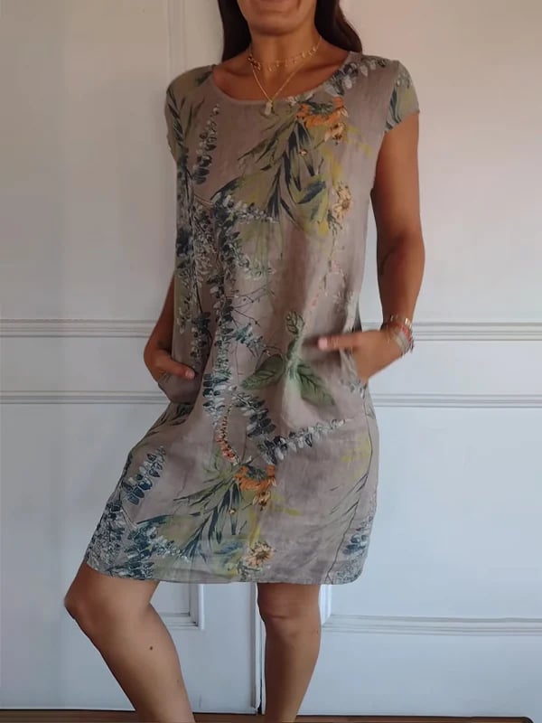 María Loreto | Vestido estampado manga corta