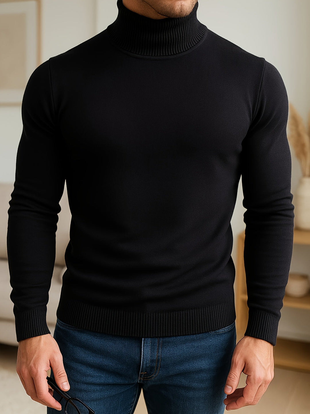 Agustín | Sweater cuello alto de hombre