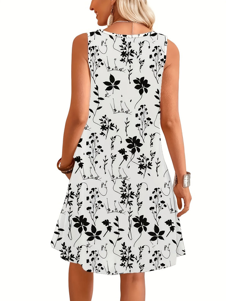 Yuri | Vestido sin mangas con estampado floral