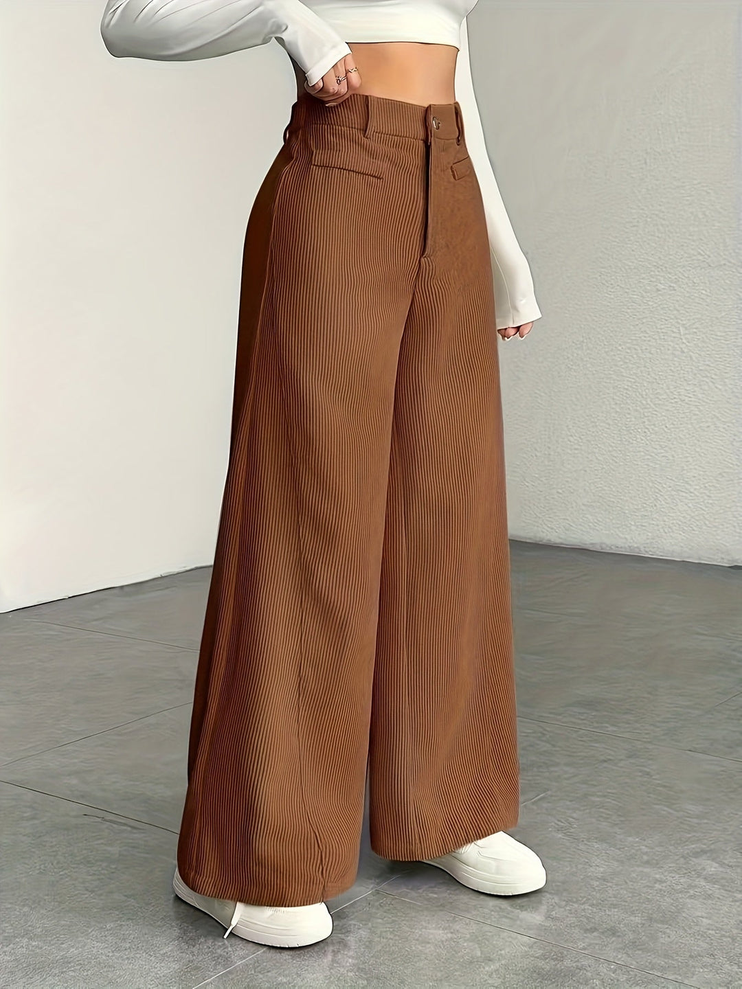 Oriana | Pantalón de tiro alto pierna ancha