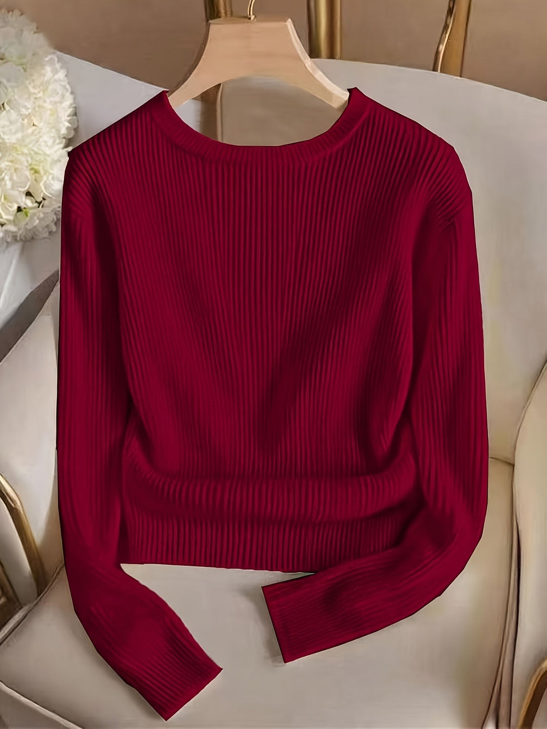 Kimberly | Sweater acanalado con botones en puños