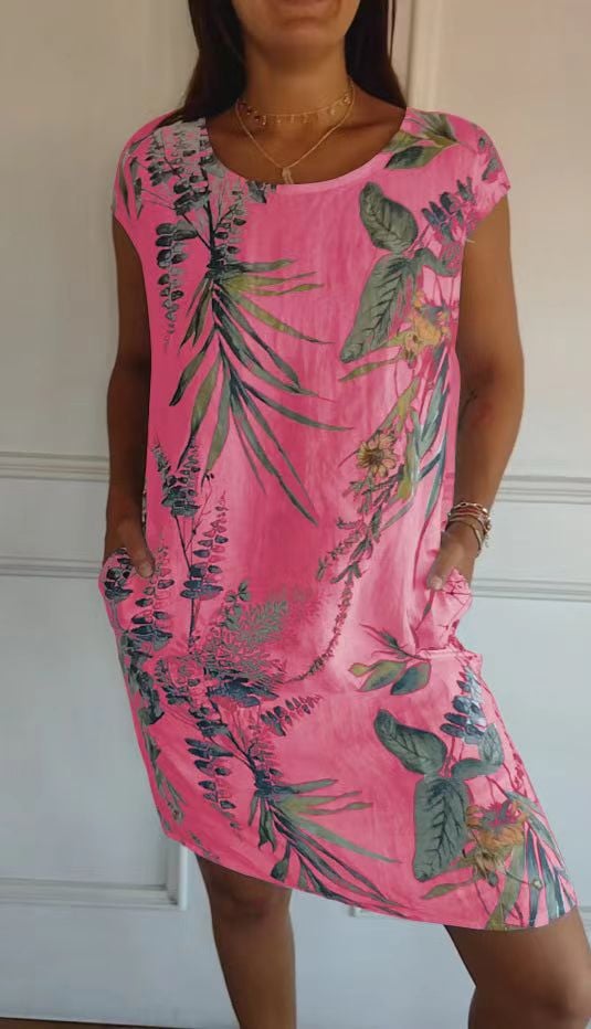 María Loreto | Vestido estampado manga corta