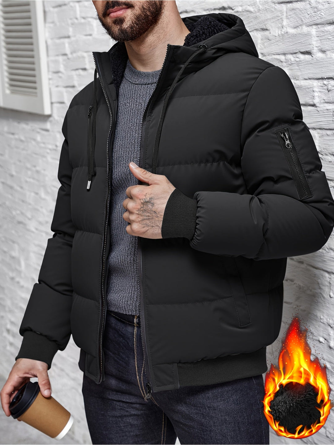 Ricardo | Parka acolchada con capucha