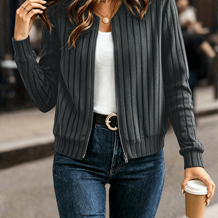 Liliana | Chaqueta acanalada con cierre