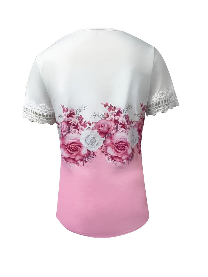 Yamileth | Top floral con encaje