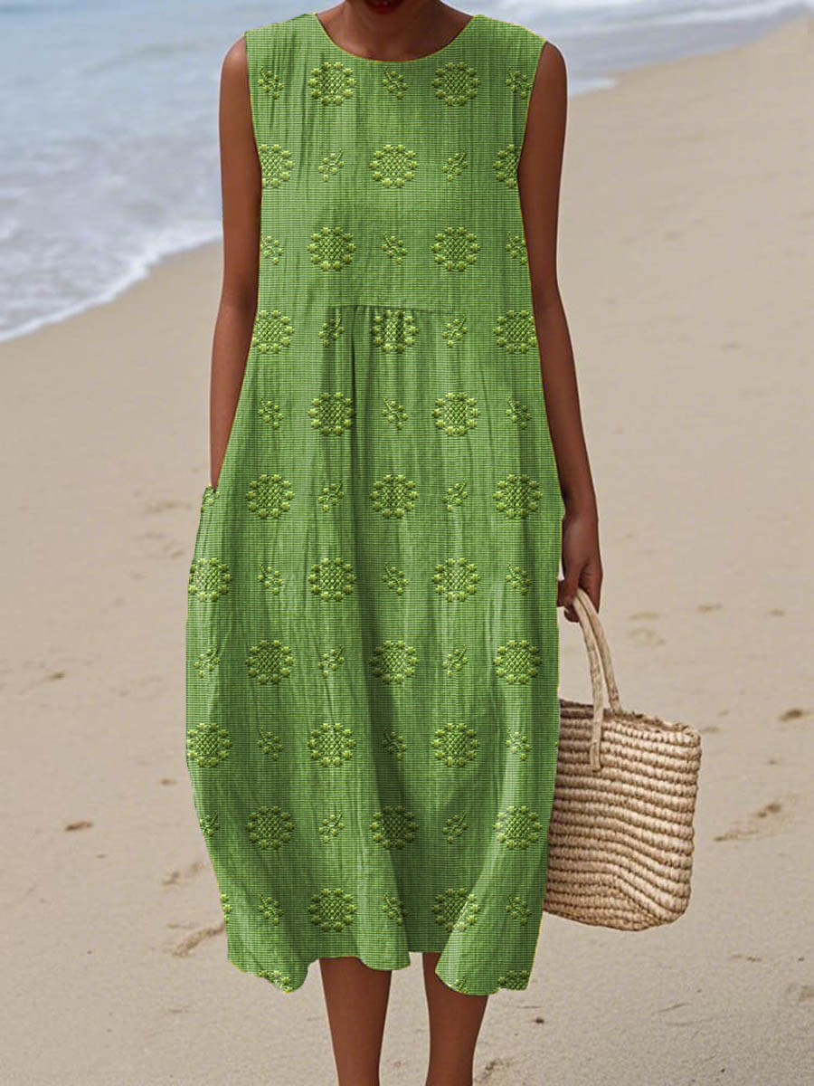 Julia | Vestido midi de verano con bolsillos