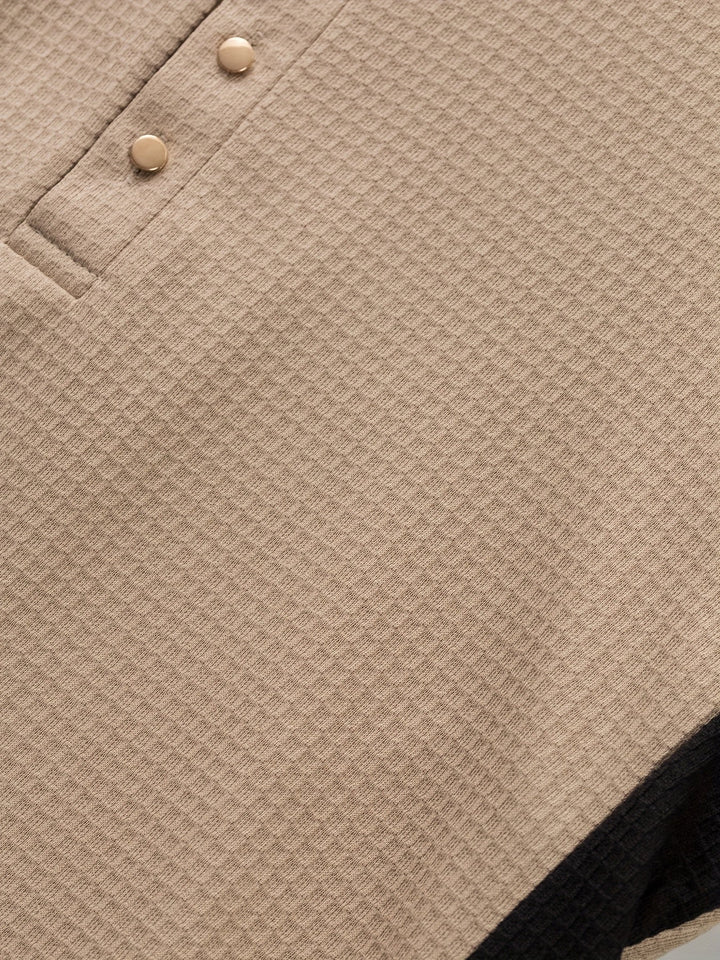 Gunther | Polera henley manga larga con textura
