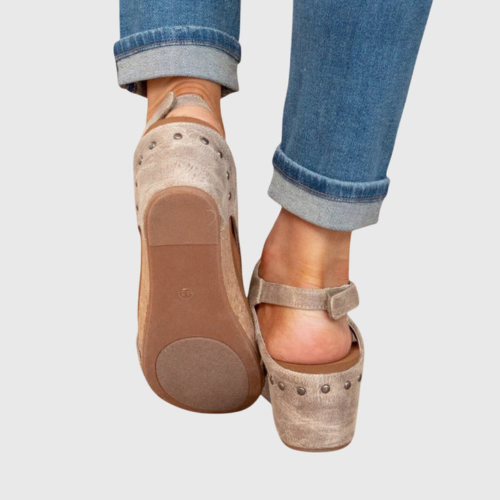 Pierina | Sandalias abiertas con plataforma de corcho