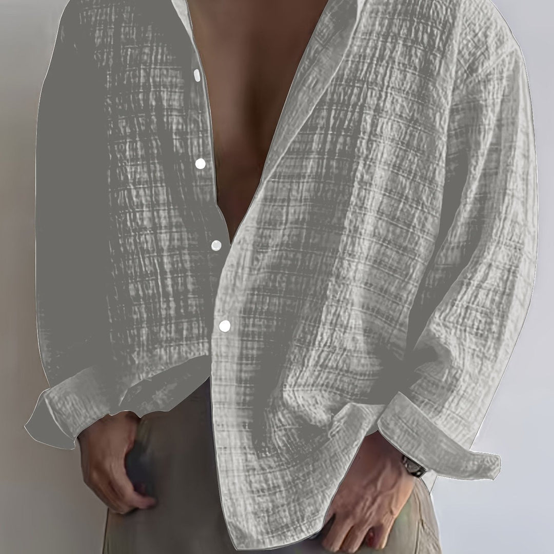 Washington | Camisa manga larga de textura relajada
