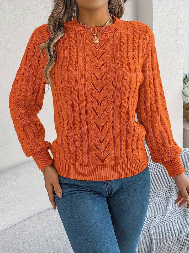 Tabita | Sweater texturado de punto trenzado
