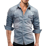 Ezequiel | Camisa de mezclilla con bolsillos