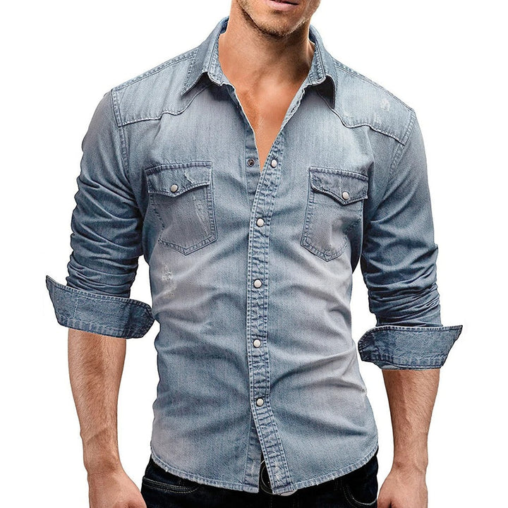 Ezequiel | Camisa de mezclilla con bolsillos