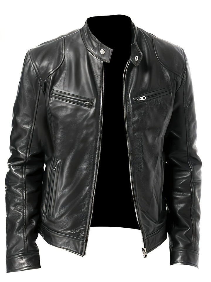 Héctor | Chaqueta moto cuello alto