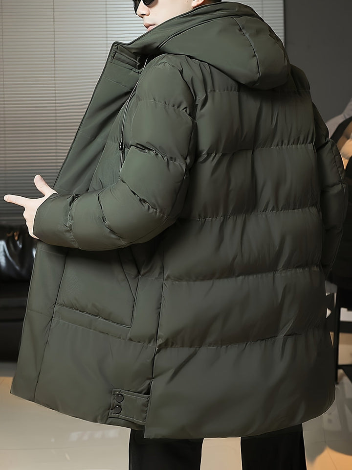 Samuel | Parka larga con capucha acolchada