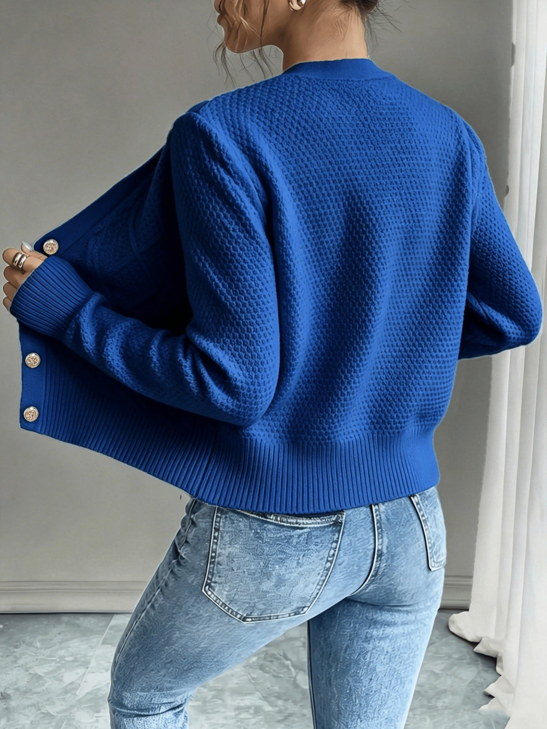 Begoña | Cardigan de punto trenzado con botones
