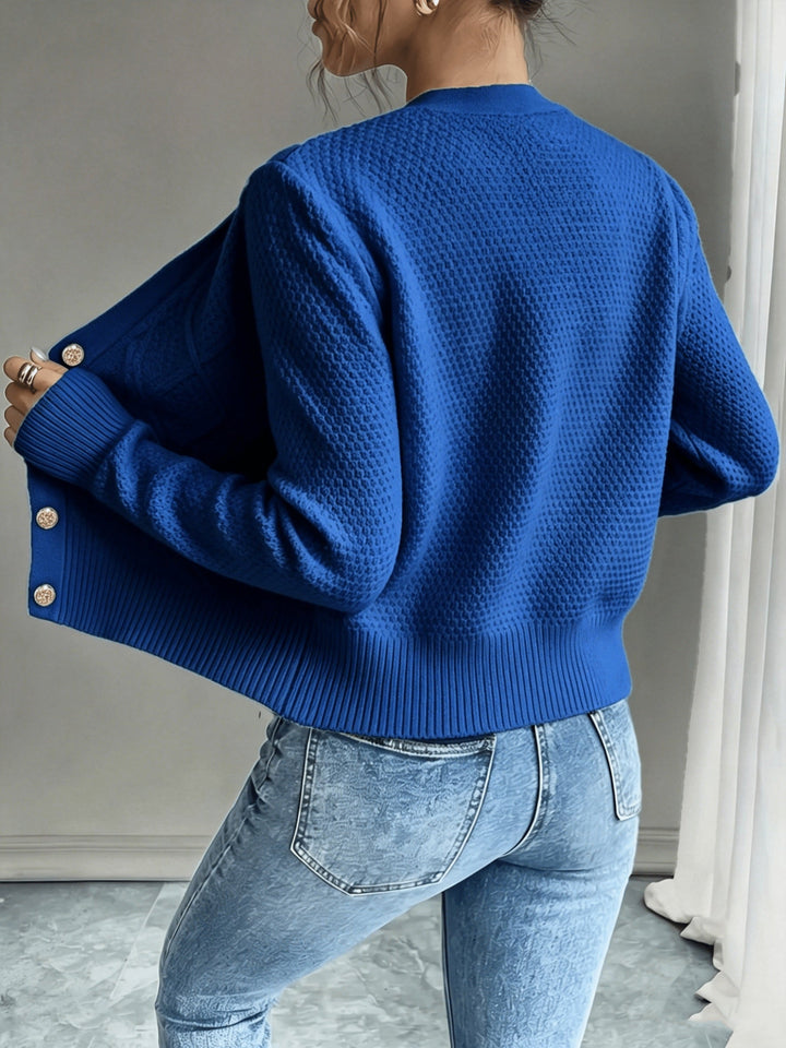 Begoña | Cardigan de punto trenzado con botones