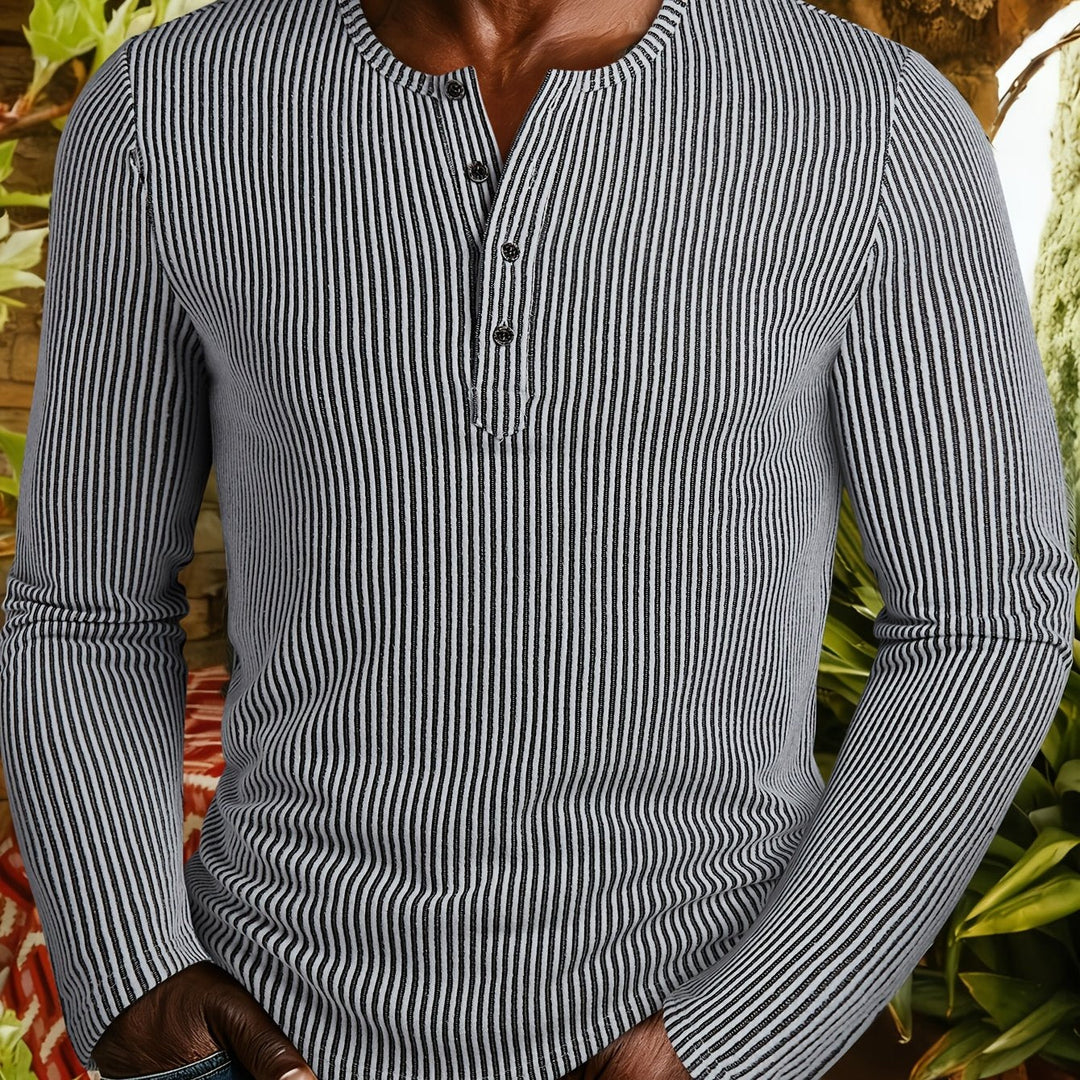Fabián | Polera henley acanalada
