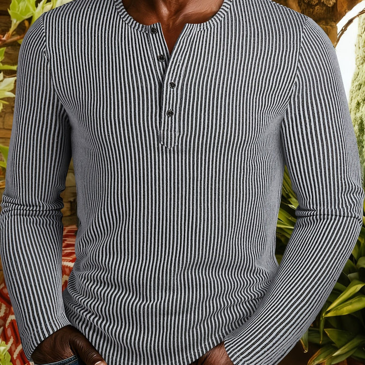 Fabián | Polera henley acanalada