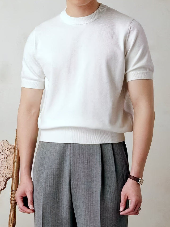 Domingo | Polera de punto manga corta