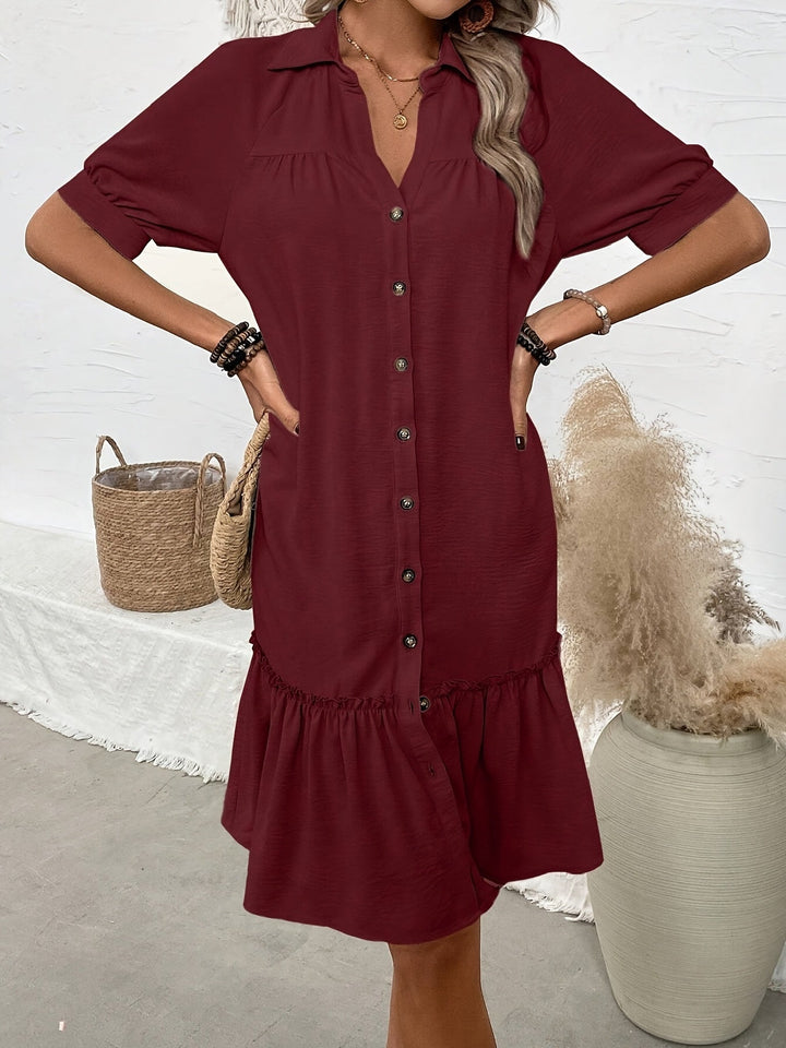 Verena | Vestido camisero boho con botones