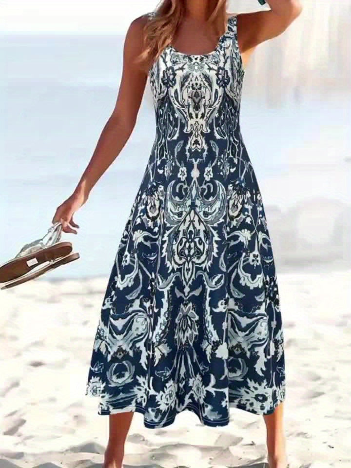 Jocelyn | Vestido largo floral sin mangas