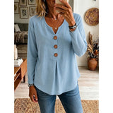 Natividad | Blusa con escote en V y botones