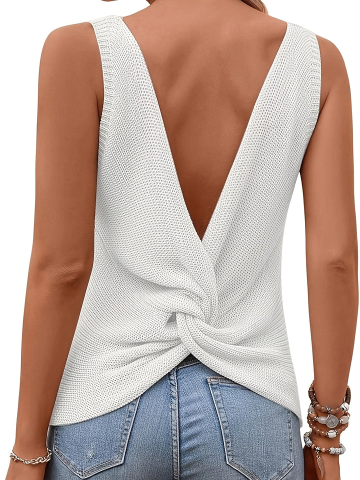Alicia | Blusa tejida sin mangas