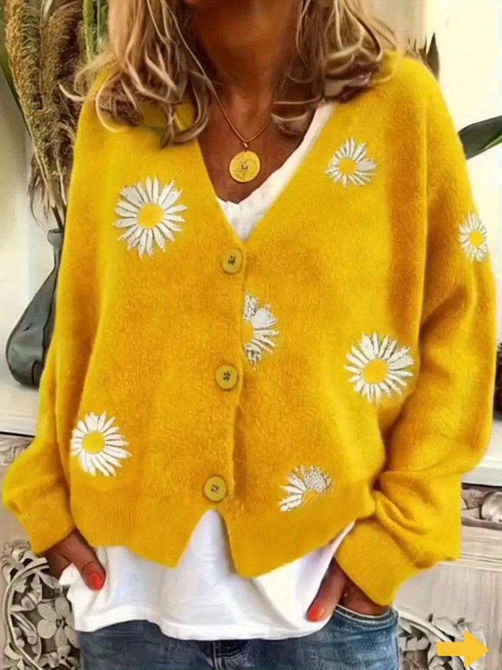 Zunilda | Cardigan bordado de margaritas