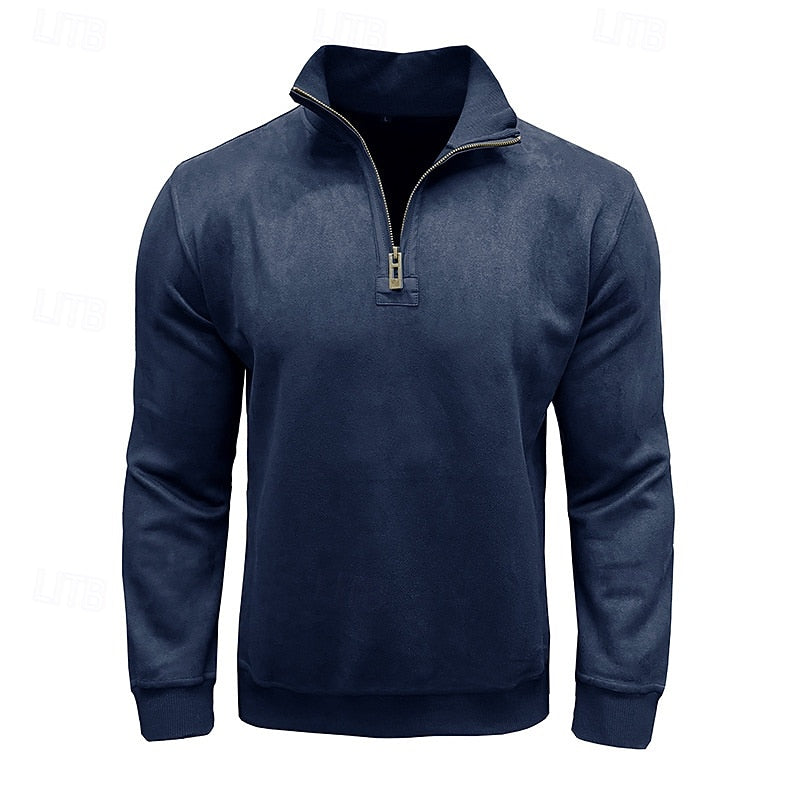Gustavo | Sweatshirt con cuello alto y cierre medio