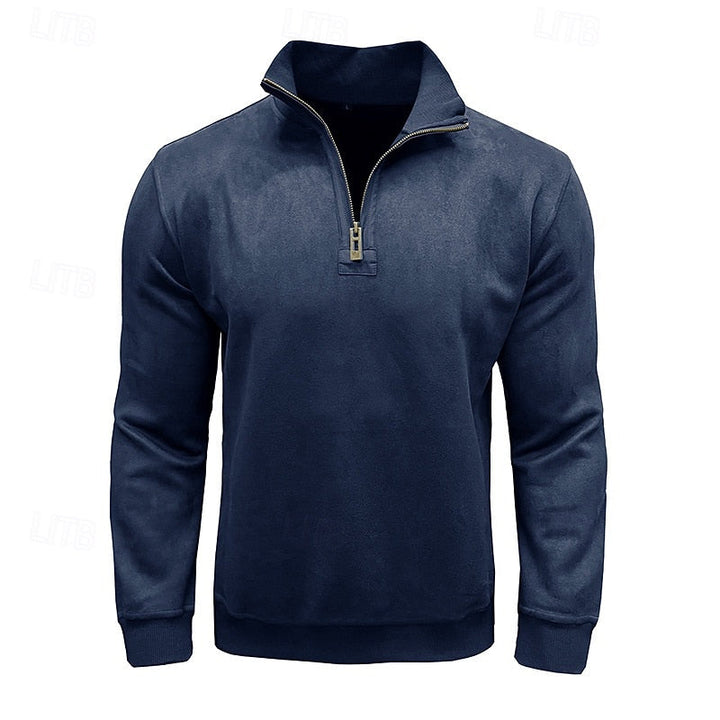 Gustavo | Sweatshirt con cuello alto y cierre medio